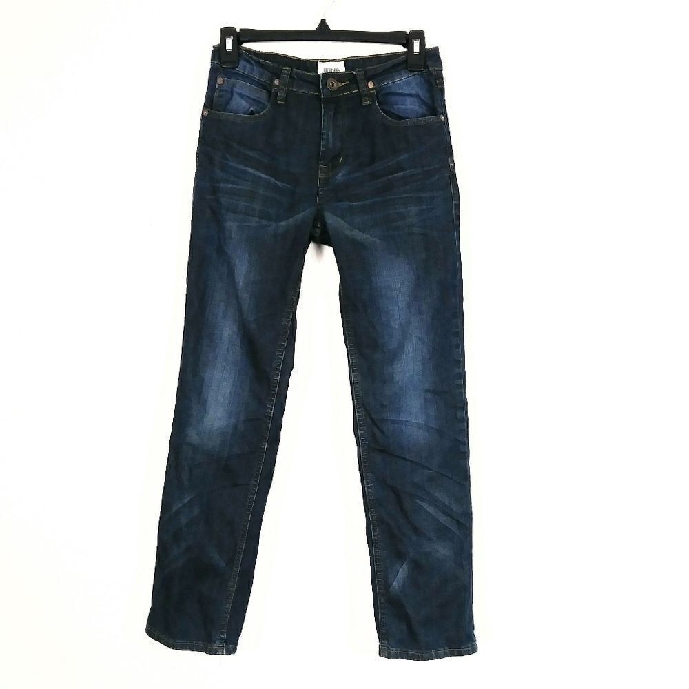 Hudson Dark Wash Mid Rise Straight Leg Jeans